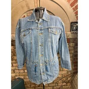 Jean Jacket utility jacket drawstring waist 1990s